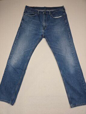 Levis 505 Mens Jeans W36 L32 Straight Fit Blue Denim